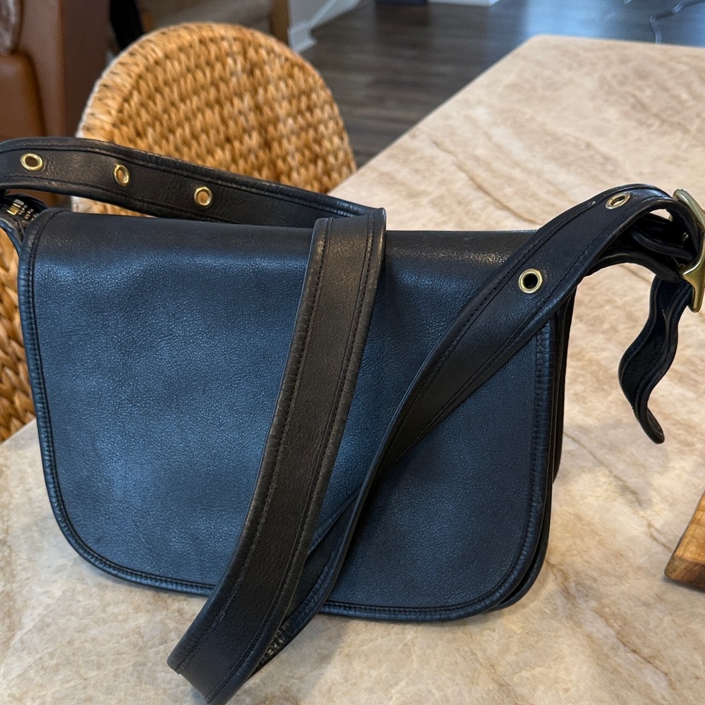 Coach Black Leather Crossbody Bag